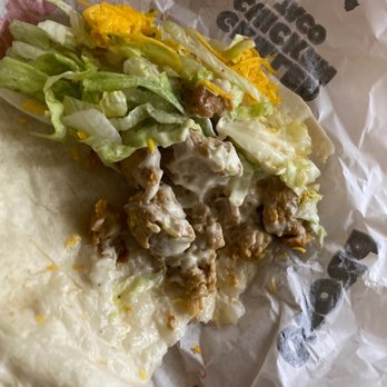 Del Taco - a burrito with lettuce and cheese - Mexican Near Me - Torrance, California