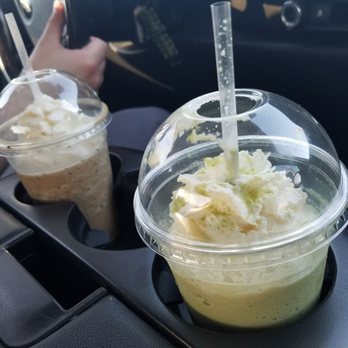 Caliber Coffee - My green tea frapp and his caramel latte frapp. So good! - Coffee & Tea Near Me - Nashville, Tennessee Caliber Coffee - My green tea frapp and his caramel latte frapp. So good! - Coffee & Tea Near Me - Nashville, Tennessee