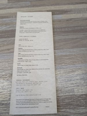 Menu photo 4 Antojitos Mexicanos Restaurant Paramount, CA