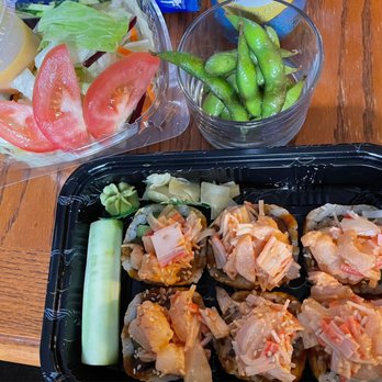 Domodachi - Blue Bird Roll & Green Salad - Sushi Bars Near Me - Rutherford, New Jersey Domodachi - Blue Bird Roll & Green Salad - Sushi Bars Near Me - Rutherford, New Jersey