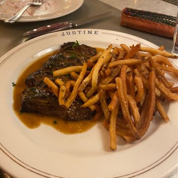 Justine - steak frites... yummy! - French Near Me - New Orleans, Louisiana Justine - steak frites... yummy! - French Near Me - New Orleans, Louisiana