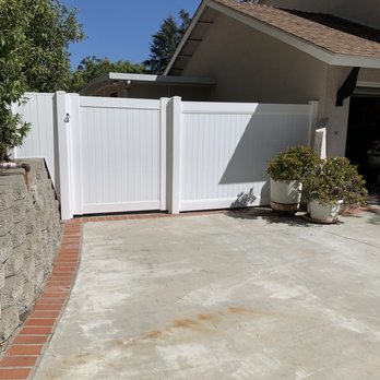 Vinyl Professionals - Completed fence & gate. Could not be happier! - Fences & Gates Near Me - Valencia, California Vinyl Professionals - Completed fence & gate. Could not be happier! - Fences & Gates Near Me - Valencia, California