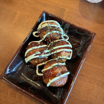 Chinchikurin - Takoyaki with drizzled wasabi - Teppanyaki Near Me - Carrollton, Texas Chinchikurin - Takoyaki with drizzled wasabi - Teppanyaki Near Me - Carrollton, Texas