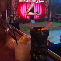 mai tai on left (which is creamy with coconut for some reason?) and zombie on right. not good mai tai on left (which is creamy with coconut for some reason?) and zombie on right. not good