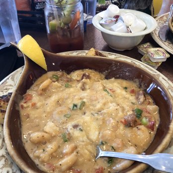 Another Broken Egg Cafe - Shrimp and Grits and Bloody Mary - Breakfast & Brunch Near Me - Shreveport, Louisiana