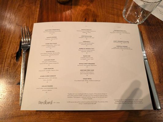 Menu photo 1 Redbird Los Angeles, CA Menu photo 1 Redbird Los Angeles, CA