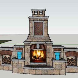 Third Dimension Design - This customer in Chandler wanted to add a fireplace to their backyard patio, now they no exactly how this fire feature will be constructed.