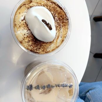Re Coffee - Einspanner Latte and lavender. - Desserts Near Me - Northridge, California Re Coffee - Einspanner Latte and lavender. - Desserts Near Me - Northridge, California