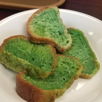 K&D Bistro - Honeycomb cake. Chewy. Tasty. Pandan/coconut flavor. - Vietnamese Near Me - Ypsilanti, Michigan