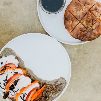 Satellite - a plate of food and a cup of coffee - Wine Bars Near Me - Santa Barbara, California