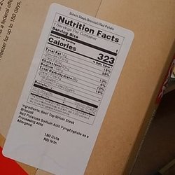 180 cuts - Ingredients and nutritional info included on everything.