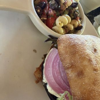 Boondocks Grille & Draft House - Veggie sandwich with Mediterranean salad - Mini Golf Near Me - Summerland Key, Florida Boondocks Grille & Draft House - Veggie sandwich with Mediterranean salad - Mini Golf Near Me - Summerland Key, Florida