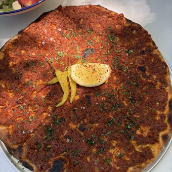 Mandolin Aegean Bistro - Lamb Flatbread - Mediterranean Near Me - Miami, Florida