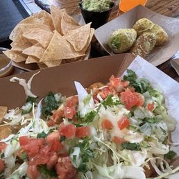 Yellow Chiles, Fish Ensenada Taco, Shrimp Ensenada Taco, 4 oz. Guacamole, Chips Yellow Chiles, Fish Ensenada Taco, Shrimp Ensenada Taco, 4 oz. Guacamole, Chips