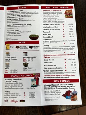 Menu photo 8 Firehouse Subs Fremont, CA