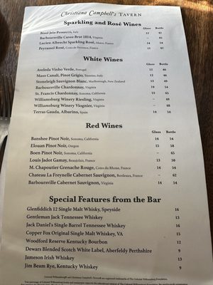 Menu photo 5 Christiana Campbell's Tavern Williamsburg, VA