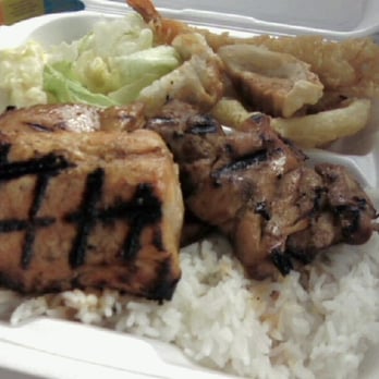 Teriyaki Me! - salmon special - grilled salmon and chicken (white or dark) with rice, tempura and salad. was hungry and ordered 2 gyoza, too! - Asian Fusion Near Me - Glendale, California Teriyaki Me! - salmon special - grilled salmon and chicken (white or dark) with rice, tempura and salad. was hungry and ordered 2 gyoza, too! - Asian Fusion Near Me - Glendale, California