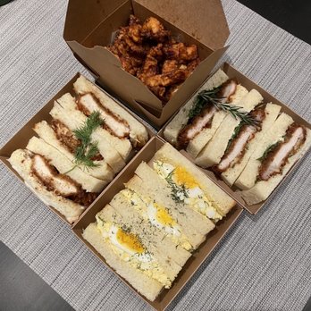 Katsu Bar - Dill Egg Salad Sando, Rosemary Katsu Sando, Dill Aioli Katsu Sando, and Korean Gang Jung (Tender bites)! - Burgers Near Me - Cerritos, California Katsu Bar - Dill Egg Salad Sando, Rosemary Katsu Sando, Dill Aioli Katsu Sando, and Korean Gang Jung (Tender bites)! - Burgers Near Me - Cerritos, California