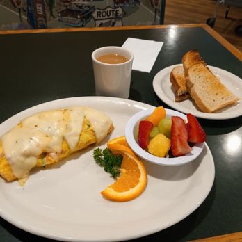 Flappy Jack's Pancake House - Veggie omelette with pepper jack cheese, sourdough toast - Pancakes Near Me - Orange, California Flappy Jack's Pancake House - Veggie omelette with pepper jack cheese, sourdough toast - Pancakes Near Me - Orange, California