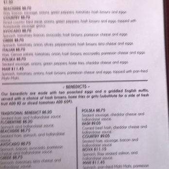 Beachside Cafe - Menu - Breakfast & Brunch Near Me - Indialantic, Florida