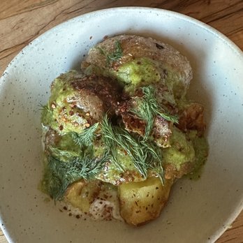 Somebody People - Baked Potatoes with garlic and dill (so much flavor!) - Wine Bars Near Me - Denver, Colorado Somebody People - Baked Potatoes with garlic and dill (so much flavor!) - Wine Bars Near Me - Denver, Colorado