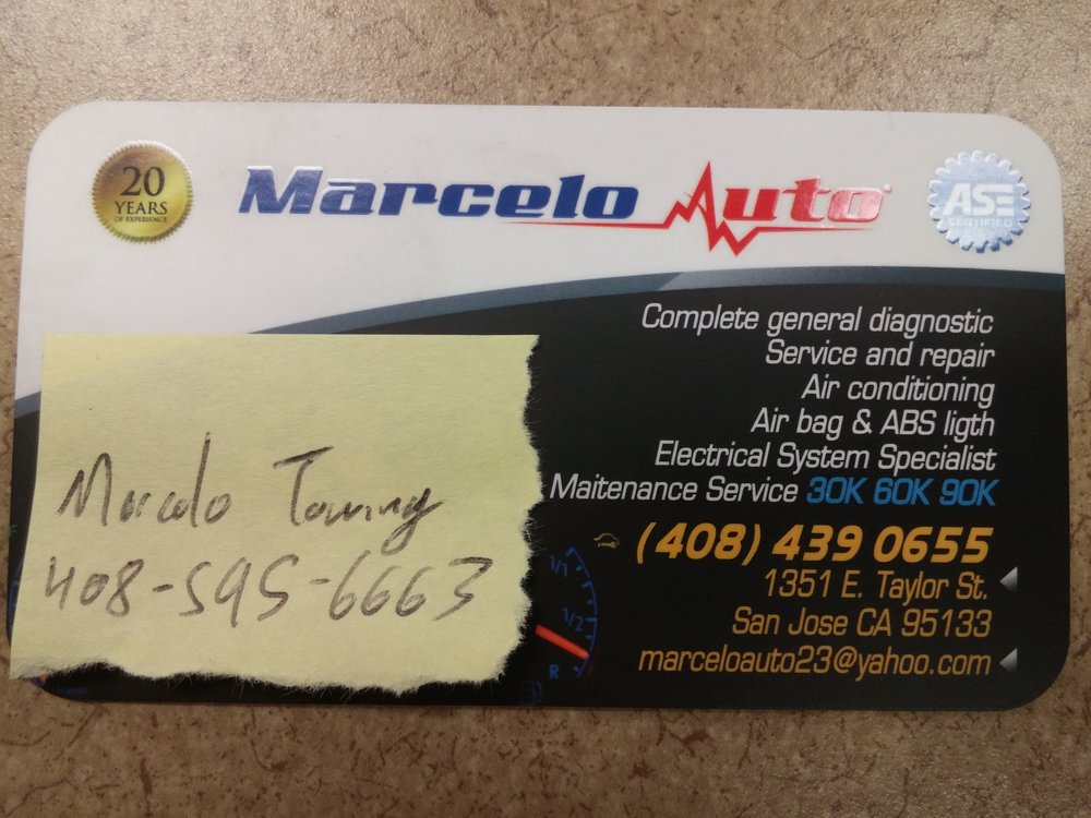 MARCELO AUTO REPAIR Updated August 2024 1347 E Taylor St, San Jose