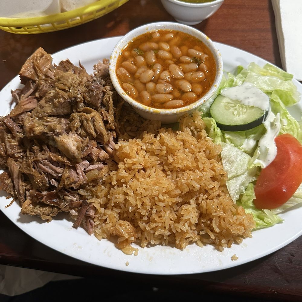 One order of carnitas. It seems like they give you a pound of carnitas per plate! One order of carnitas. It seems like they give you a pound of carnitas per plate!