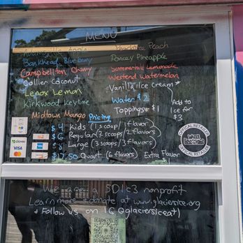 Glaciers Italian Ice - Menu. Check out the themed names! - Ice Cream & Frozen Yogurt Near Me - Atlanta, Georgia Glaciers Italian Ice - Menu. Check out the themed names! - Ice Cream & Frozen Yogurt Near Me - Atlanta, Georgia