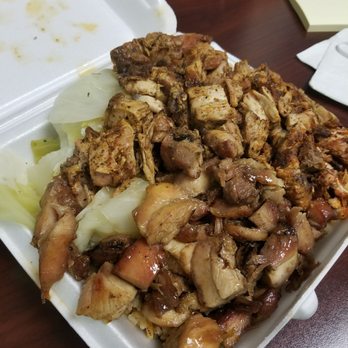 Georgetown Cafe - Half bourbon chicken, half Cajun chicken over rice and vegetables (mostly cabbage) - Cajun/Creole Near Me - Lexington, Kentucky