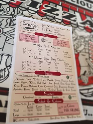 Menu photo 1 Cappy's Pizzeria Tampa, FL Menu photo 1 Cappy's Pizzeria Tampa, FL