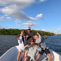 Captain Joey’s Bucket List Charters - The party has arrived mangrove tacos for every one aboard (old boat)