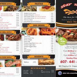 Star mix Oneonta - Star Mix menu