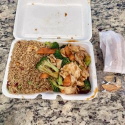 Chicken and broccoli lunch special