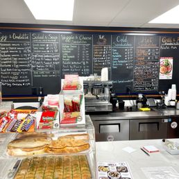 Menu and the front counter
