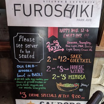 Furoshiki - Happy hour specials - Asian Fusion Near Me - Rochester, New York