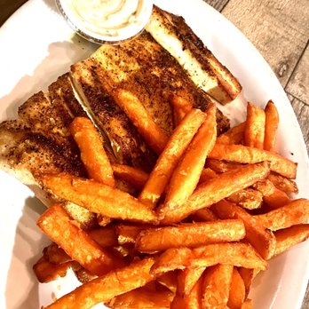 Blackwater Siren - Blackened Mahi Mahi and Sweet Potato Fries - American Near Me - Key Largo, Florida Blackwater Siren - Blackened Mahi Mahi and Sweet Potato Fries - American Near Me - Key Largo, Florida