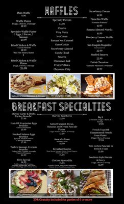 Menu photo 2 American Waffle Diner Stockton, CA