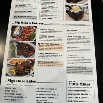 Big Mike's Steakhouse - Menu - Steakhouses Near Me - Guntersville, Alabama Big Mike's Steakhouse - Menu - Steakhouses Near Me - Guntersville, Alabama