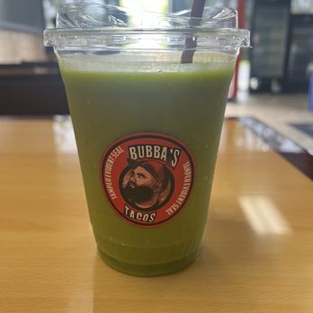 Bubbas Burgerz - Caribbean smoothie - spinach, kale, pineapple, banana, and almond milk! - Burgers Near Me - Ontario, California Bubbas Burgerz - Caribbean smoothie - spinach, kale, pineapple, banana, and almond milk! - Burgers Near Me - Ontario, California