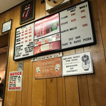 Don's Pizza - menus and prices on the wall - Pizza Near Me - Oakdale, Pennsylvania