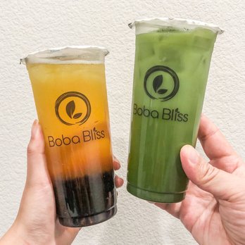 Boba Bliss - Alishan oolong with boba and matcha latte - Bubble Tea Near Me - Dublin, California