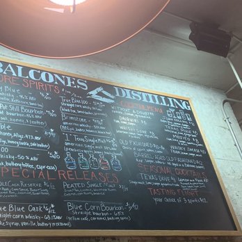 Balcones Distilling - Menu!!! - Distilleries Near Me - Waco, Texas