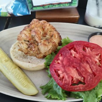 The Brass Monkey - Crab cake sandwich - New American Near Me - St. Pete Beach, Florida The Brass Monkey - Crab cake sandwich - New American Near Me - St. Pete Beach, Florida