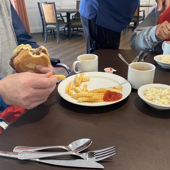 Mount Prospect Senior Living - Dry burger  fries, pasta for dinner - Assisted Living Facilities Near Me - Mount Prospect, Illinois