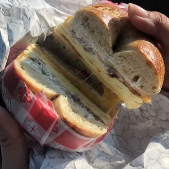 Bubbies Bagels - Bacon, Egg and cheese Bagel Sandwich - Bagels Near Me - Traverse City, Michigan