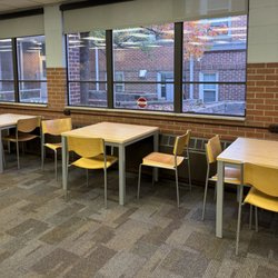 Wheat Ridge Library - Jefferson County Public Library - Tables & Chairs overlooking Outdoor Space