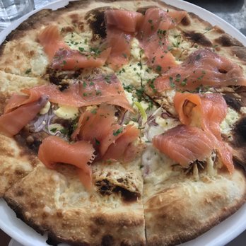Boon Fly Cafe - Ohlone Smoked Salmon flatbread - American Near Me - Napa, California