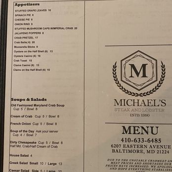 Michael's Steak & Lobster House - Steakhouses Near Me - Baltimore, Maryland Michael's Steak & Lobster House - Steakhouses Near Me - Baltimore, Maryland