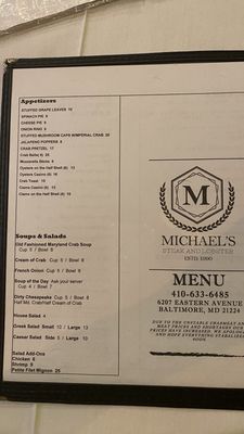 Menu photo 3 Michael's Steak & Lobster House Baltimore, MD Menu photo 3 Michael's Steak & Lobster House Baltimore, MD