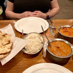Monsoon Bar & Grill - Garlic Naan, Butter Chicken, Chicken Tikka Masala, and Basmati Rice....